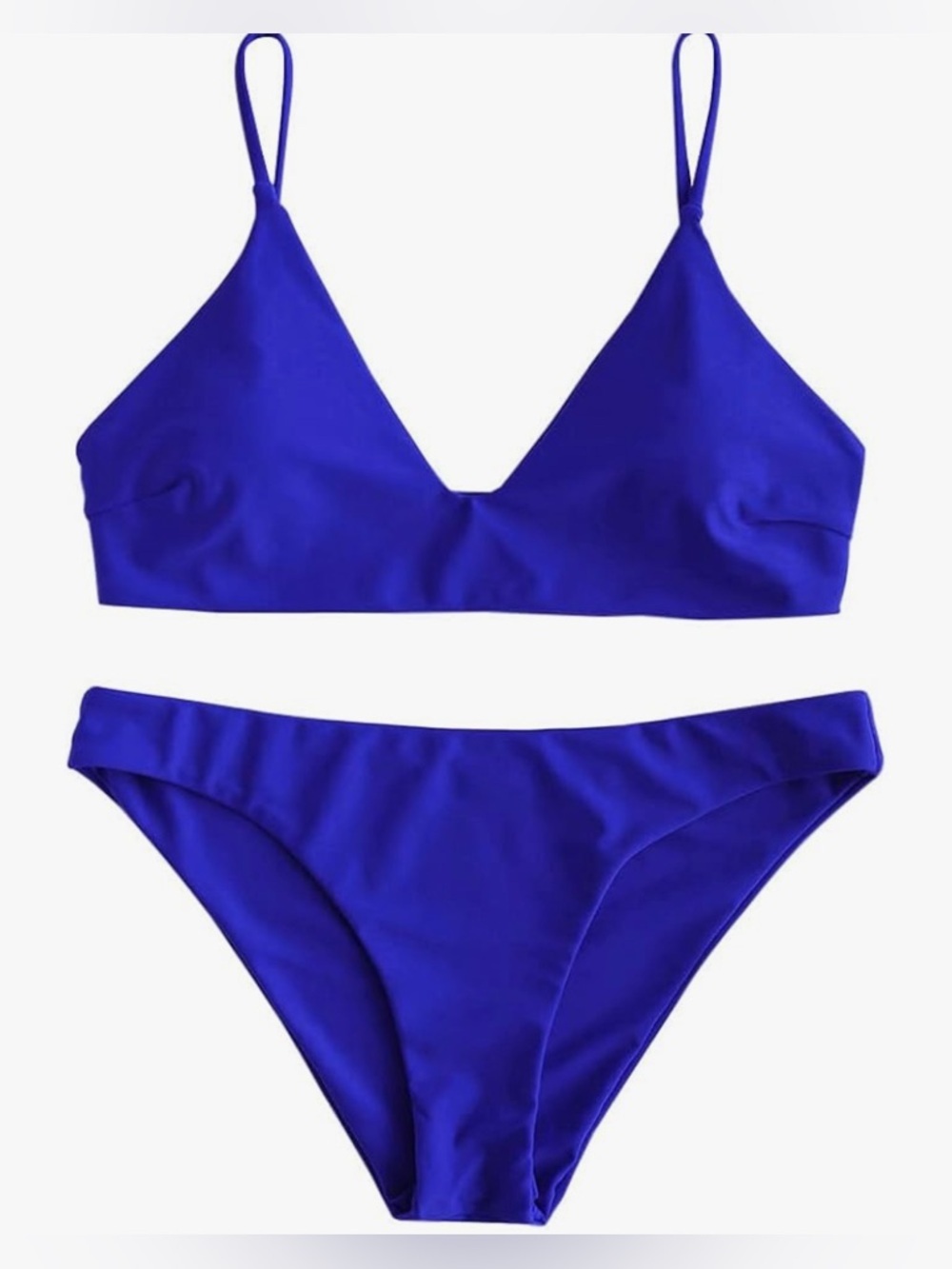 NEW 8-10 Zaful Royal Blue 
V-Neck Bikini Set
Resort vacation  cruise perfect